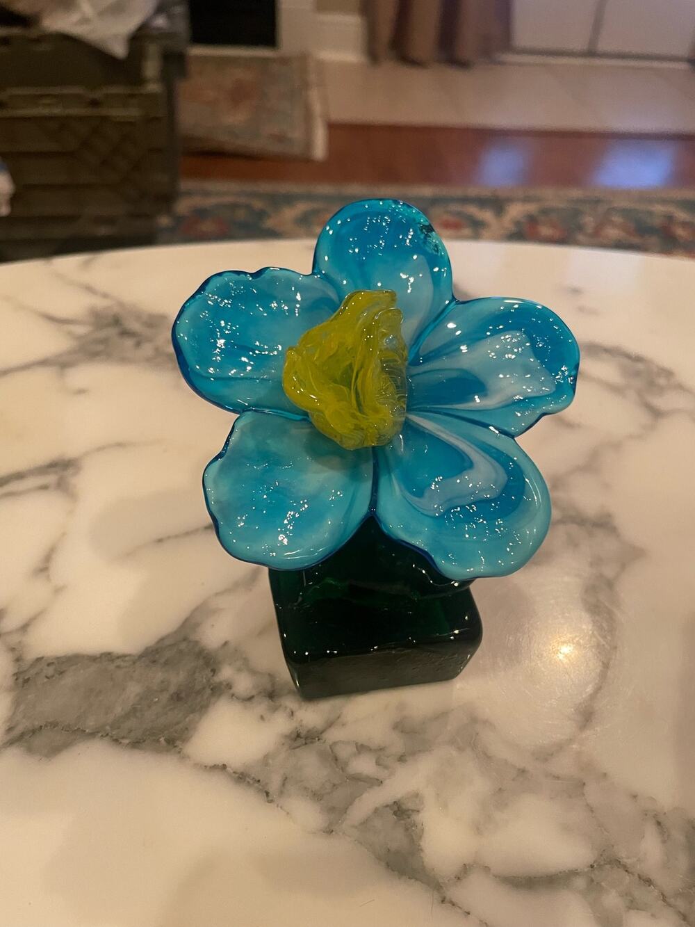 Handcrafted glass art flower, not brand specific, not mass produced. A05